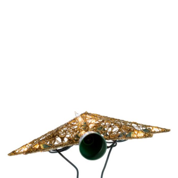 Star Tree Topper Large Gold Filigree Wire Christmas LED Light Up 9" Kurt Adler - Picture 6 of 7